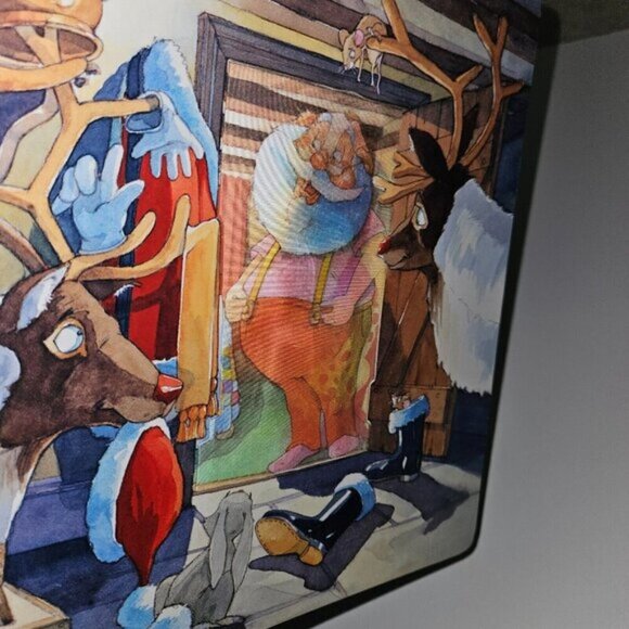 4 Christmas Board Books Lot Here Comes Santa Busy Day Snowy Stories Reindeer - Picture 12 of 13